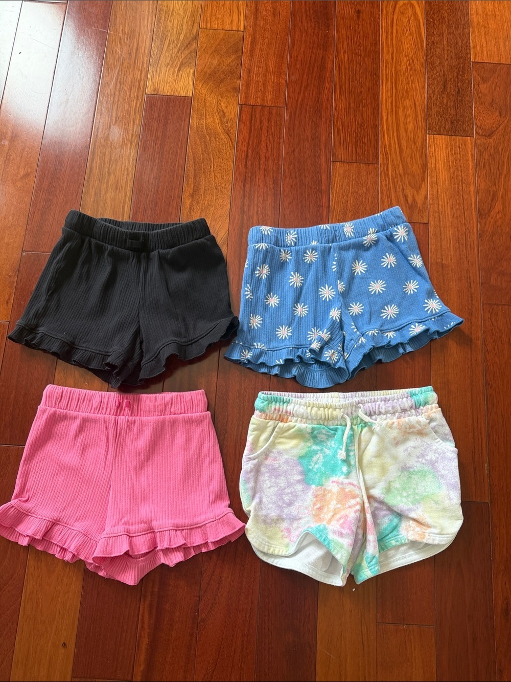 jumping beans Girls Shorts Set - Black, Blue Daisy, Pink, Tie-Dye